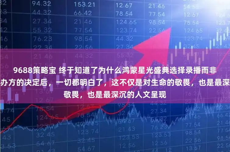 9688策略宝 终于知道了为什么鸿蒙星光盛典选择录播而非直播，看到主办方的决定后，一切都明白了，这不仅是对生命的敬畏，也是最深沉的人文呈现