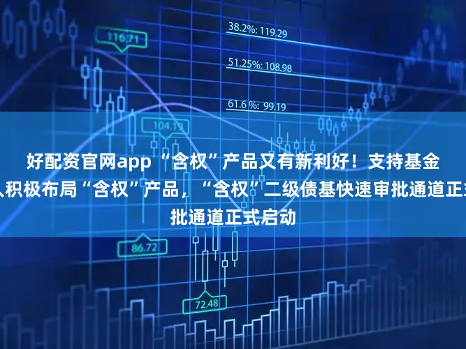 好配资官网app “含权”产品又有新利好！支持基金管理人积极布局“含权”产品，“含权”二级债基快速审批通道正式启动