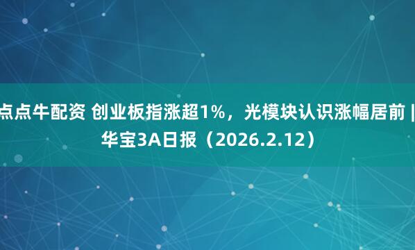 点点牛配资 创业板指涨超1%，光模块认识涨幅居前 | 华宝3A日报（2026.2.12）