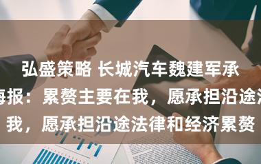 弘盛策略 长城汽车魏建军承认抄袭路虎海报：累赘主要在我，愿承担沿途法律和经济累赘