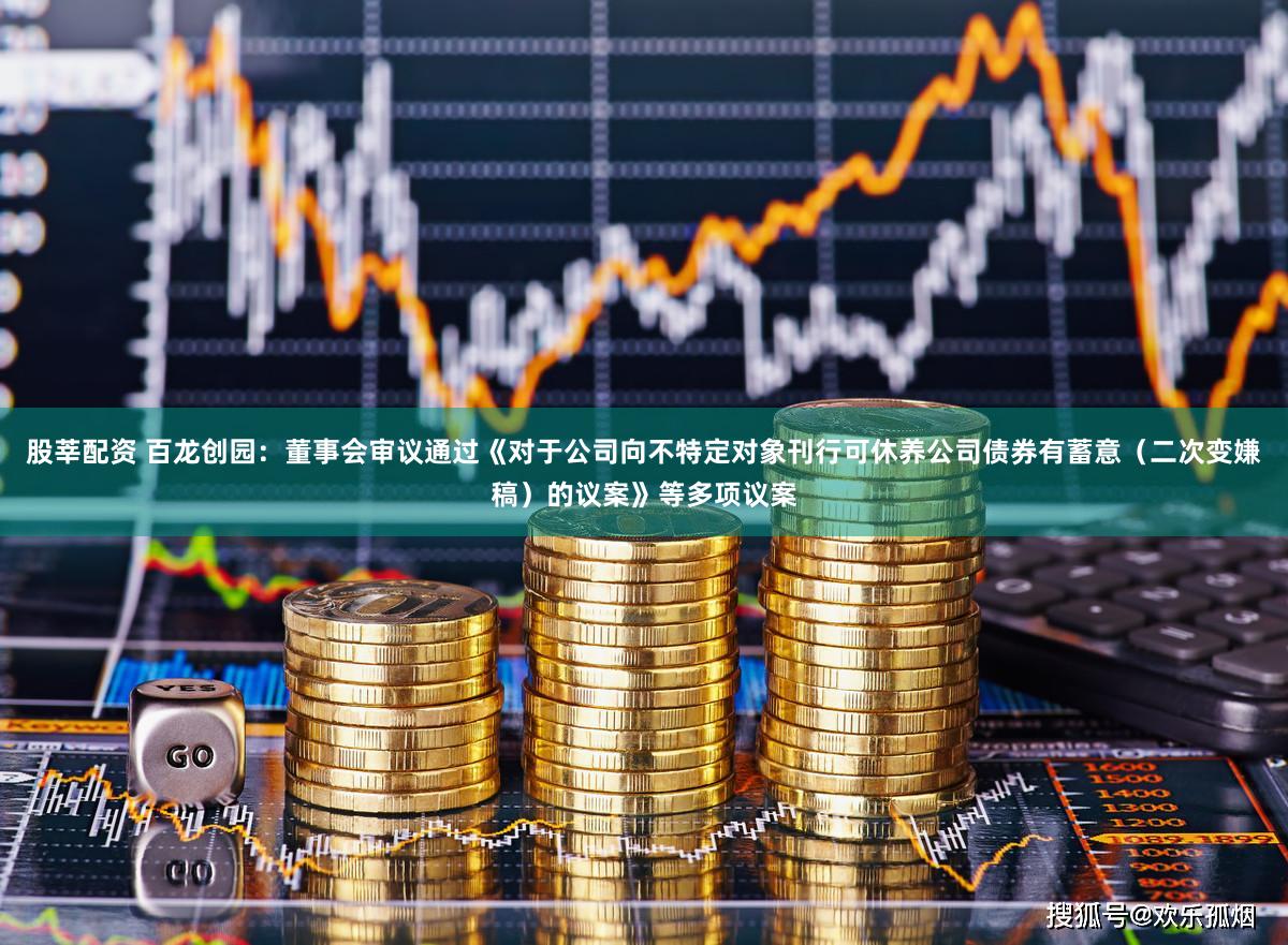 股莘配资 百龙创园：董事会审议通过《对于公司向不特定对象刊行可休养公司债券有蓄意（二次变嫌稿）的议案》等多项议案